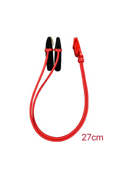 ARPTUR Red Binaural 27cm Hearing Aid Clip Clamp Rope Elastic Rings Prevent Lost Hearing Aids Fixation Lanya