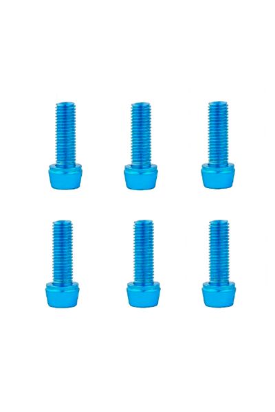 Choice Blue 6PCS  Bike Stem M5 Stainless Steel Bolts, Bicycle Stem Bolts Screws, M5*18mm Stainless Steel Bo