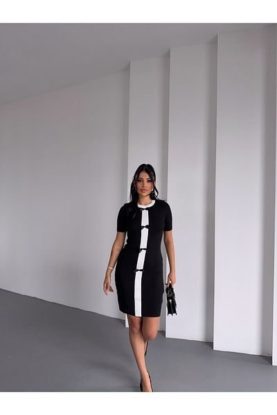 kenza'a Rochie de tricotaj cu mânecă scurtă pentru damă