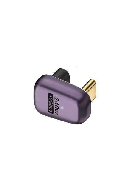 Choice 1Pcs NNBILI 240W USB C 180 Degree Adapter U Shape Type C Male to Female 40Gbps Connector for Thunder