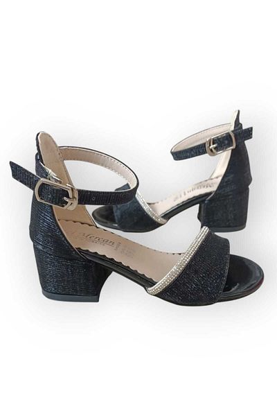 Meliten kids Girl's High Heels - Black Pearl Coral
