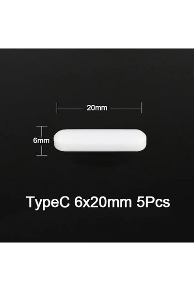 Choice C6x20 5 قطع 5 قطع قضيب مغناطيسي للمختبر أسطواني مغناطيسي تحريك قضيب 3 أنواع مغناطيسي تحريك