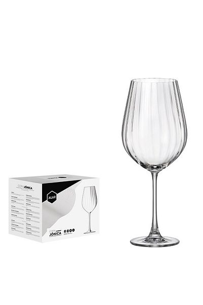 ALAR Set 6 pahare vin 850ml, sticla, Jonica