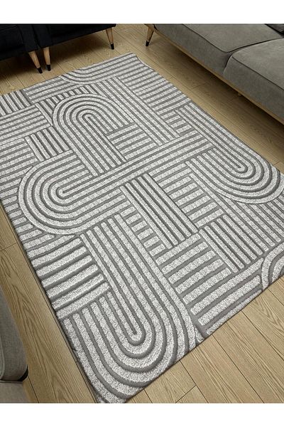 MODKLAS Spongeless Carpet Cover - Elastic - Washable - Digital Printing - Size 6m² 200X300 cm