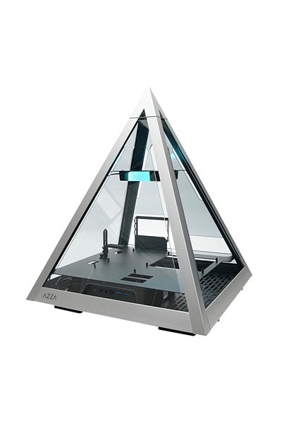 Azza Pyramid 804L - pyramid enclosure - extended ATX - Chassis - Tower - (PCI-e 4.0) - Silver