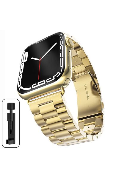 Choice 42 44 45 49mm Gold Stainless Steel Strap For Apple Watch 46mm Ultra 49mm Metal Wristband Bracelet Fo