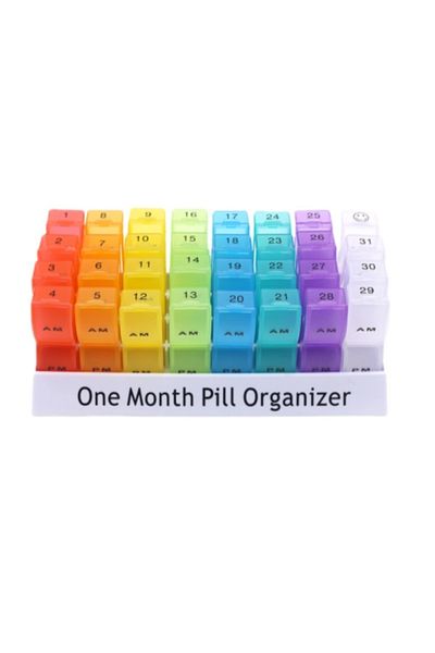 Choice NO.1 Monthly Pill Organizer Large Pill Box Cases 30 Days 2 Times One Day Dispen Storage Container fo
