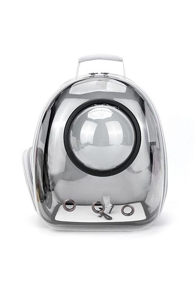 Choice Gray With Cover New Pet Cat Carrying Bag Breathable Portable Pet Outdoor Travel Backpack Transparent