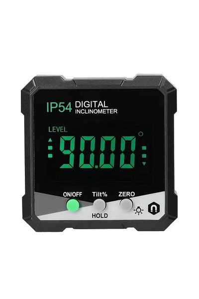 Choice green IP54 4*90° Digital Inclinometer LCD Angle Protractor Backlight Protractor Slope Meter Single-s