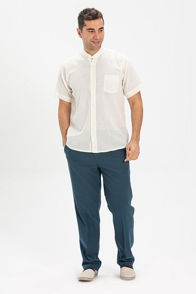 Eliş Şile Bezi Linen Men's Trousers Petrol Ptrl
