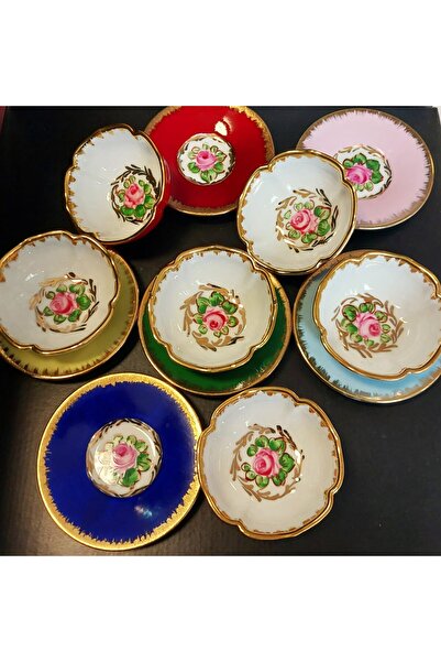 BY.RAYKA PORSELEN El Dekor ALTI KİŞİLİK ÇEREZLİK TAKIMI