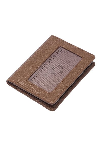 Tergan Brown Genuine Leather Unisex Credit Card Holder - S1Kk00001666-S8G