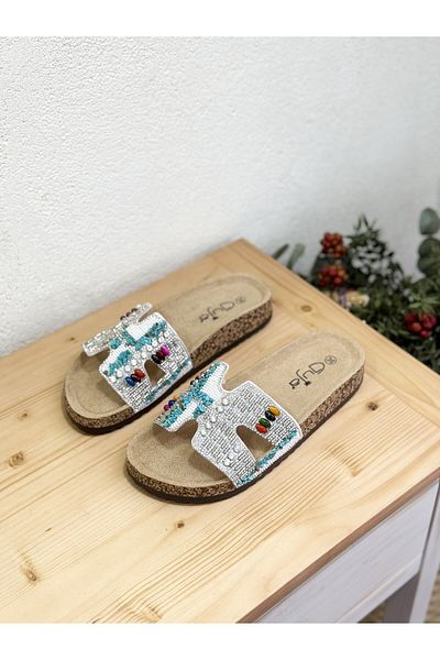 Guja 25Y102-6 Stone Cork Sole Slippers Women