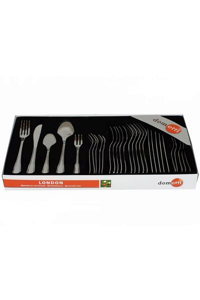 Domotti Stainless steel cutlery set, 30 pieces, 6 people, with dessert forks, London
