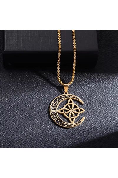 Choice قلادة AL19975 من الذهب بعقدة سلتيك أيرلندية، مصنوعة من الفولاذ المقاوم...