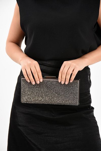 Getcho Dreap Women's Stone Clutch Smoked Evening Dress Bag Chain Strap Evening Bag Stylish Portfolio Wedding Model