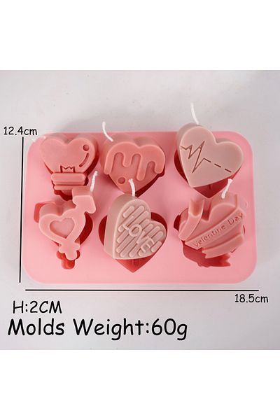 UDOCOOL heart Angel Love Heart Shaped Silicone Chocolate Mold Cake Ice Tray Baking Tools Handmade Soap Candl