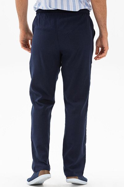 Eliş Şile Bezi Ανδρικό παντελόνι Navy Blue LCVT με υφασμάτινες τσέπες Sile Summer