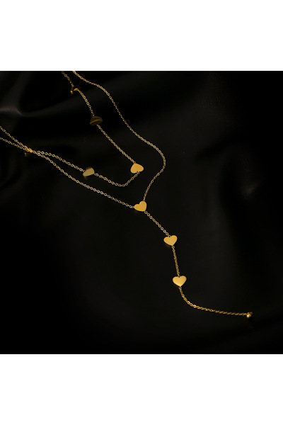 Choice قلادة طويلة من الفولاذ المقاوم للصدأ N1117 DIEYURO 316L على شكل قلب حب...