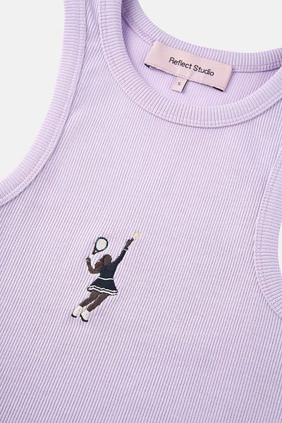 Socrates Pink Queen Ribbed Halter Neck Tank Top
