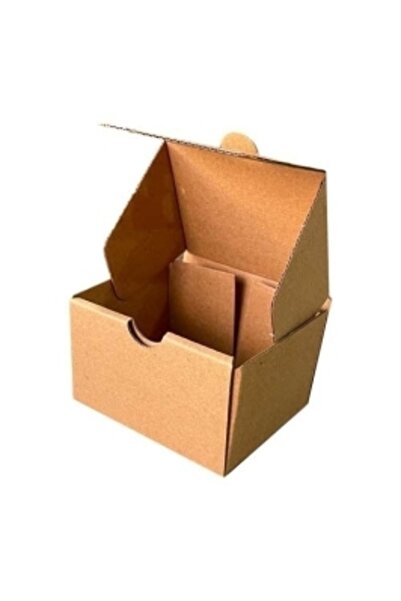 9x7,5x5,5cm Box - 0,1 Desi Box - Single Groove - Kraft - 25 pcs