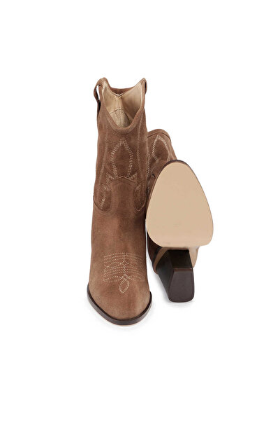 Tergan Kahverengi Hakiki Süet Deri Kadın Casual Bot - K23K1BT66943-H4Q