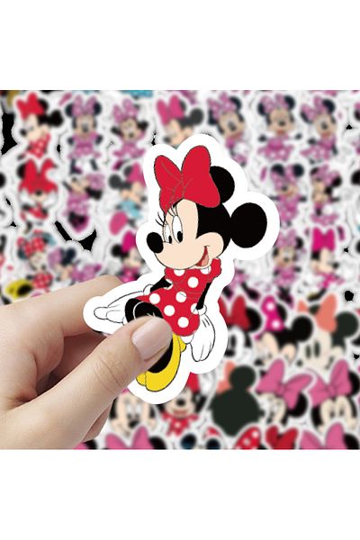 Choice 3cm 60PCS 60PCS Cute Minnie Mouse Stickers Disney Cartoon Decals Toys DIY Scrapbook Notebook Phone L
