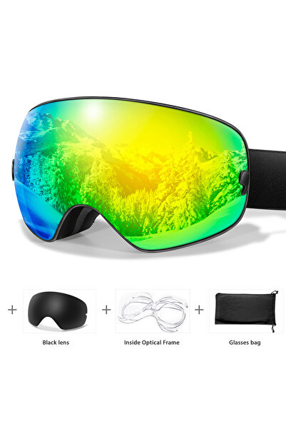 Choice SA13-LS1-OA نظارات تزلج رياضية خارجية مضادة للضباب للرجال والنساء، نظا...