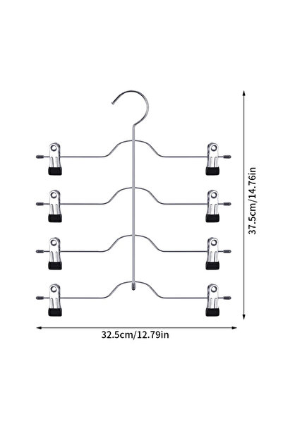 Choice 3 قطع من شماعات البنطلونات السوداء المكونة من 4 طبقات لتنظيم الملابس وأرفف متعددة الوظائف وشماعات البنطلونات السحرية