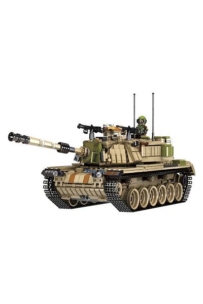 JAKI No Box Pls632004 M60 Magachi Main Battle Tank Building Blocks Military Series Small Particle Assembl