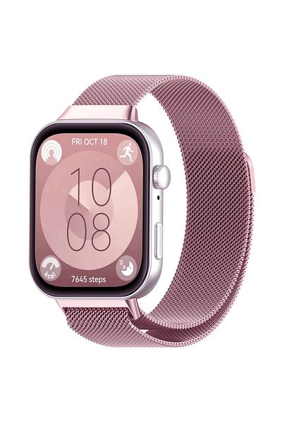Choice For huawei fit 3 pink gold 04 Milanese Loop Band For Huawei Watch FIT 3 Strap smart Magnetic stainle