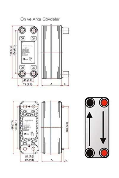 HEX Mb-01 Lehimli Tip Plakalı Isı Eşanjör (28 Plakalı)