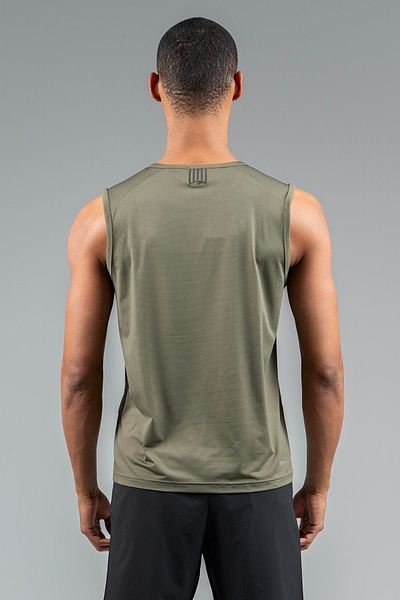 MARATON Regular Men's Crew Neck Sleeveless Open Khaki Tank Top 22562
