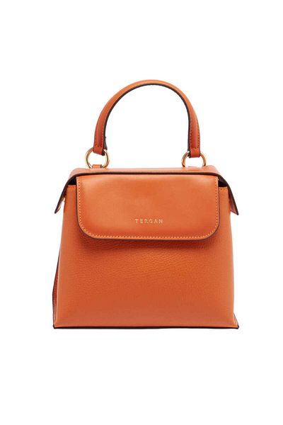 Tergan Orange Genuine Leather Women's Handbag - S23K1Bc80128-L7I