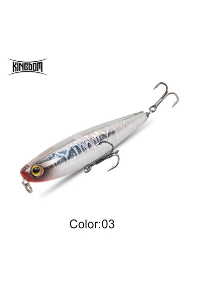 Choice طُعم صيد أسماك سطحي 60 مم، وزن 5.6 جم، لون 03، طُعم متذبذب، طُعم صلب 6...