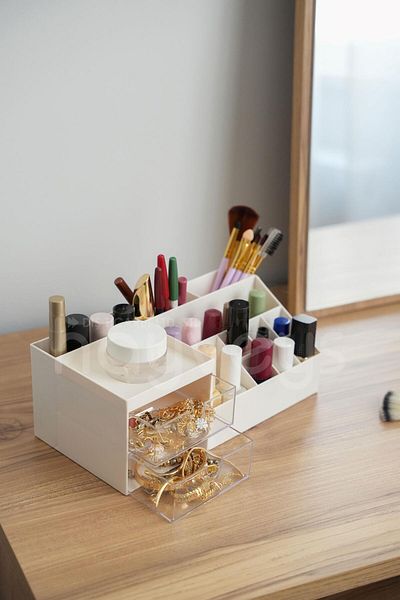 Hayveys Organizator cu sertar Cosmetice Parfum Ruj Lac de unghii Organizator bijuterii