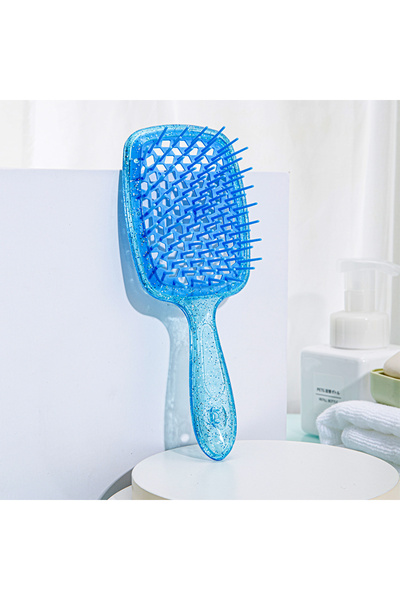 Choice مشط شعر أزرق 1 قطعة لفك تشابك الشعر، أمشاط تدليك، فرشاة شعر مجعد مبلل ...