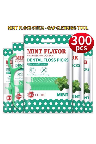 Choice 2 Bags Of 300pcs 300pcs Mint Floss Stick - Cleaning Tools For Teeth Gaps