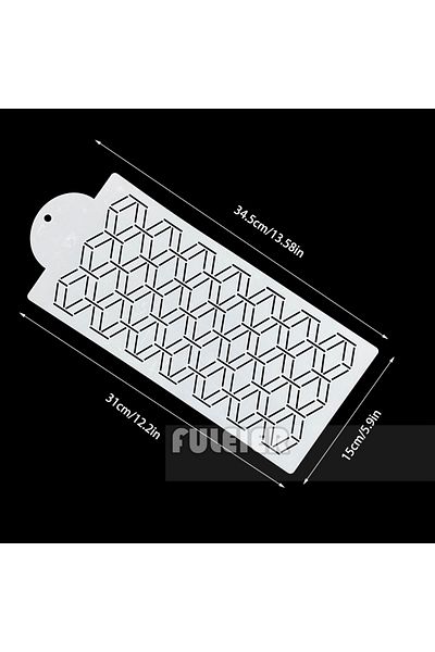 Choice 1pcs Emerald Acrylic Cake Stencil For Fondant Cake Decorating Baking Wedding Party Templates Baki...