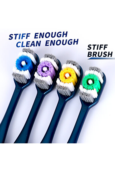 Choice 6 pieces Hard bristled toothbrush for men with 6 independent packages A very hard toothbrush for adu
