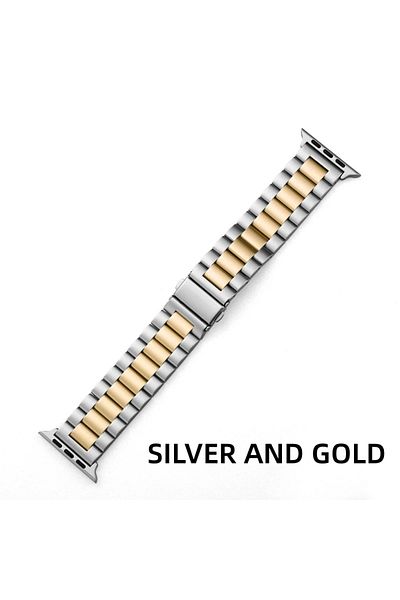 Choice S10-46 45 44 42 49mm 7 silver and gold stainless steel strap for apple watch band 38/42mm 41mm 40/44