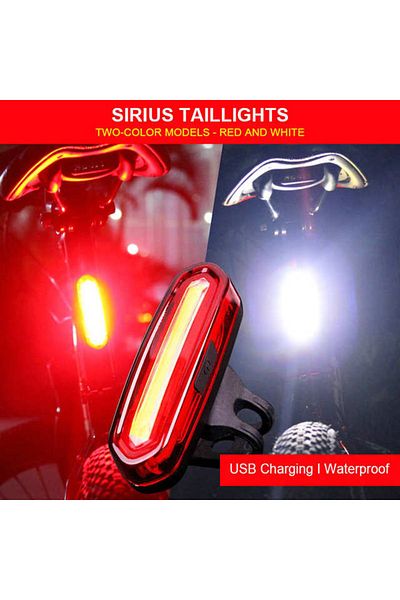 Choice 13011 Red-White Bicycle Taillight MTB Red Light Bike Rear Light Cycling Warming Safety Lamp USB Rech