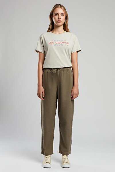 Lee Cooper Standard Waist Tapered Fit Mink Women's Trousers 252 Lcf 221002 Al...