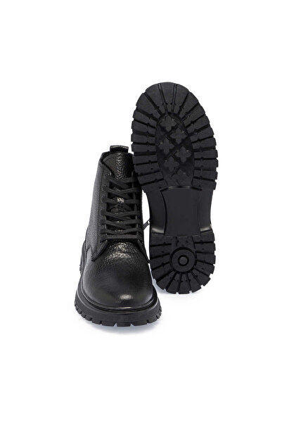 Tergan Siyah Deri Erkek Casual Bot - E24K1BT57135-A23