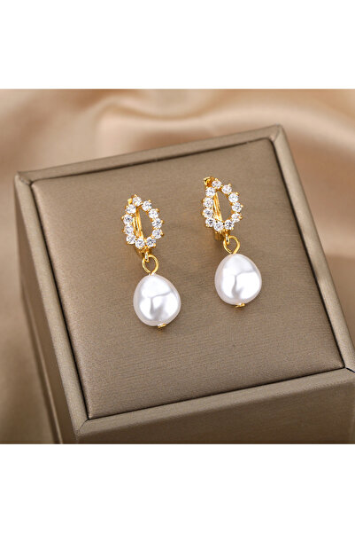 Choice1 E2097G 2024 Trend Irregular Pearl Earrings for Women Stainless Steel Baroque Simulated Pearl Stud Ea