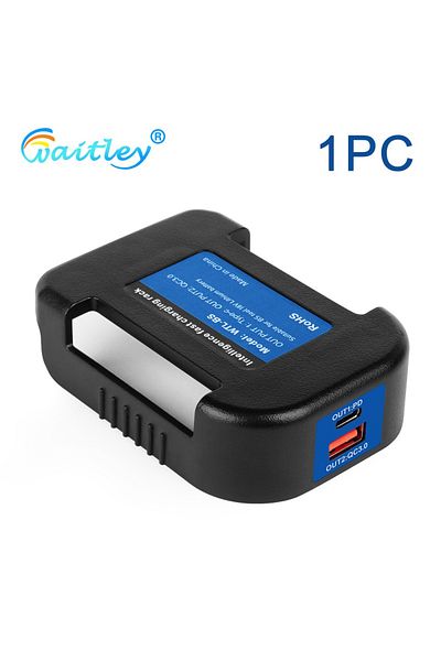 Waitley 1 Pc Adapter For Bosch 18v Battery With Dual Output Convert To Power Bank Fast Charging Portable Rac