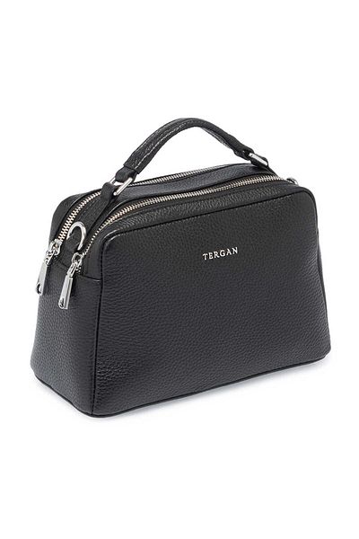Tergan Black Genuine Leather Women's Handbag - S25Y1Bc80380-A41