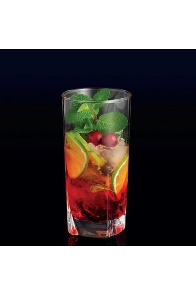 Ambition Set 6 pahare long drink 330ml, sticla, Tropicana