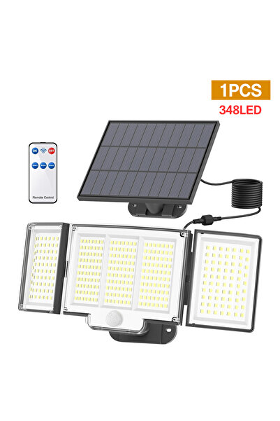 Choice 348LED 346LED حزام مقاوم للماء يعمل بالطاقة الشمسية في الهواء الطلق مع مستشعر الحركة ووضع التحكم عن بعد في كشاف الضوء