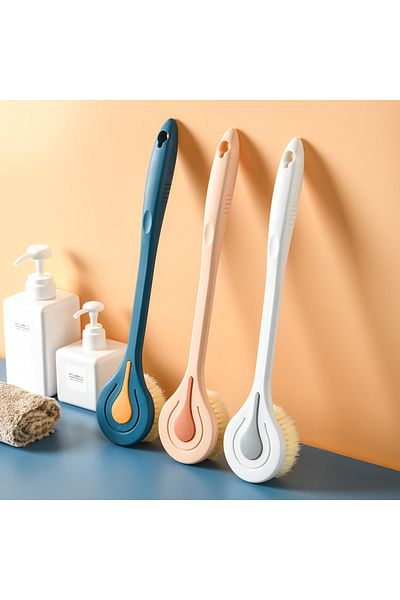 Choice White 1pc Long Handle Bath Brush Soft Hair Bath Brush Back Ball Brush Bathroom Body Brushes Mud Back